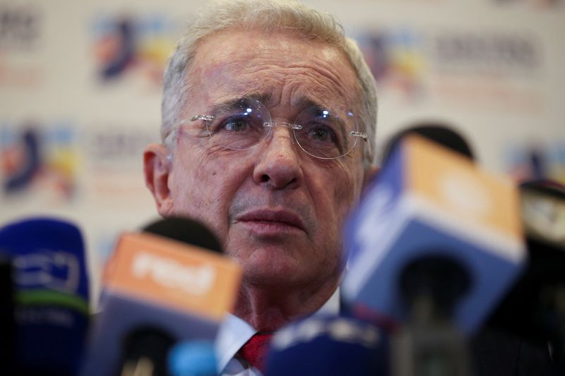 &copy; Reuters. Ex-presidente da Colômbia Álvaro Uribe em Bogotá, Colômbia
29/6/2022 REUTERS/Luisa Gonzalez