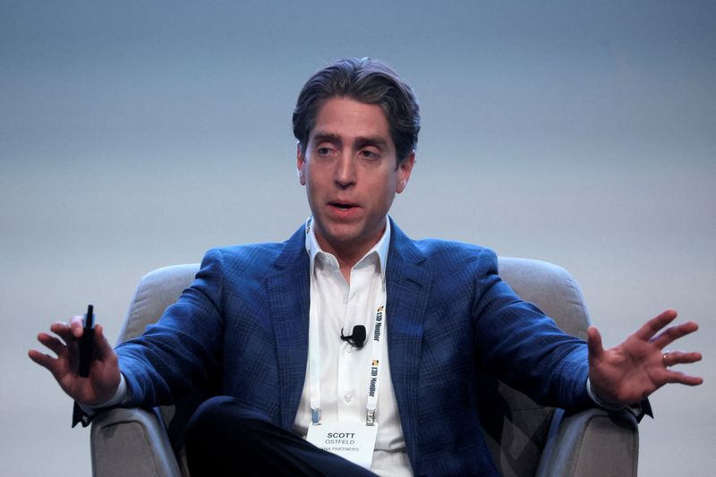 &copy; Reuters. FILE PHOTO: Scott Ostfeld, partner and co-portfolio manager at Jana Partners, speaks during the 13D Monitor's Active-Passive Investor Summit in New York City, U.S., October 18, 2022. REUTERS/Brendan McDermid