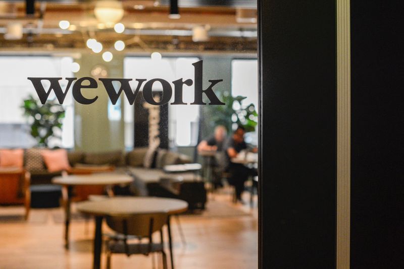 &copy; Reuters. FILE PHOTO: A WeWork logo is seen at a WeWork office in San Francisco, California, U.S. September 30, 2019.  REUTERS/Kate Munsch