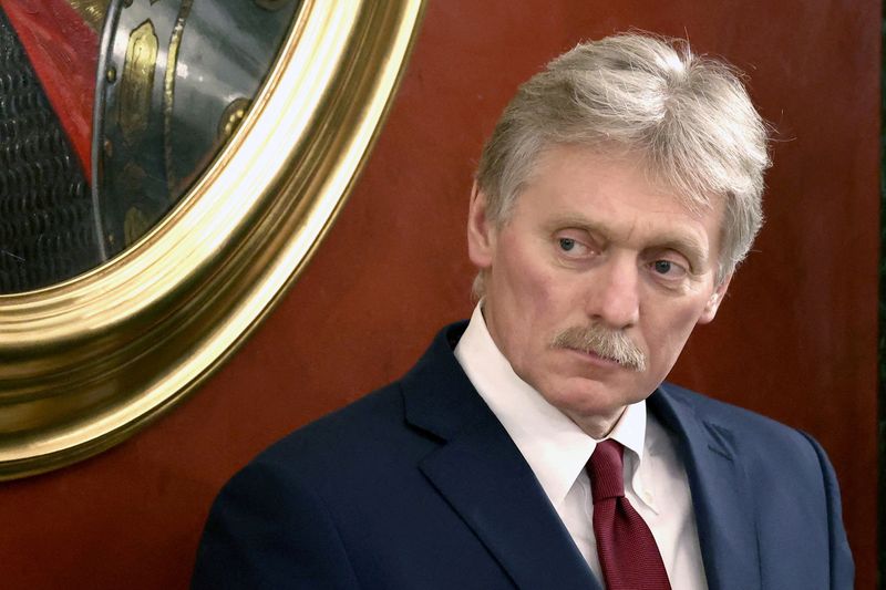 &copy; Reuters. FILE PHOTO: Kremlin spokesman Dmitry Peskov attends a news conference of Russian President Vladimir Putin after a meeting of the State Council on youth policy in Moscow, Russia, December 22, 2022. Sputnik/Valeriy Sharifulin/Pool via REUTERS