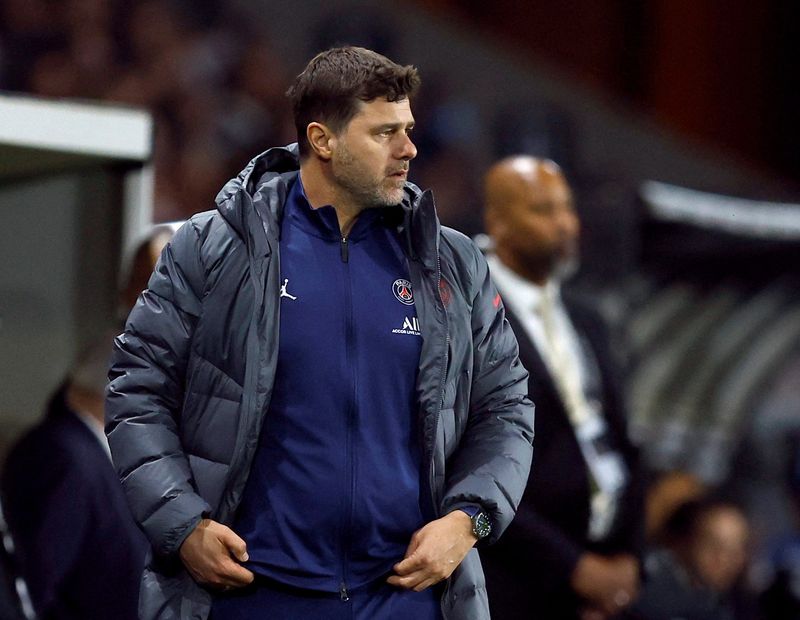 &copy; Reuters. Mauricio Pochettini durante partida do PSG contra o Angers pelo Campeonato Francês
20/04/2022 REUTERS/Stephane Mahe