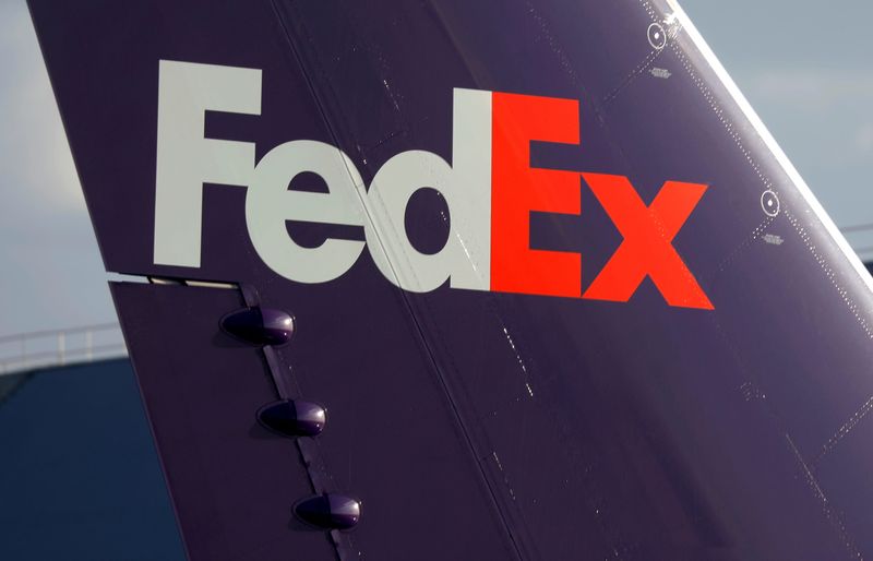 &copy; Reuters. FILE PHOTO: A FedEx Express logo is seen on an airplane at Paris Charles de Gaulle airport in Roissy-en-France during the outbreak of the coronavirus disease (COVID-19) in France May 25, 2020. Picture taken May 25, 2020.  REUTERS/Charles Platiau