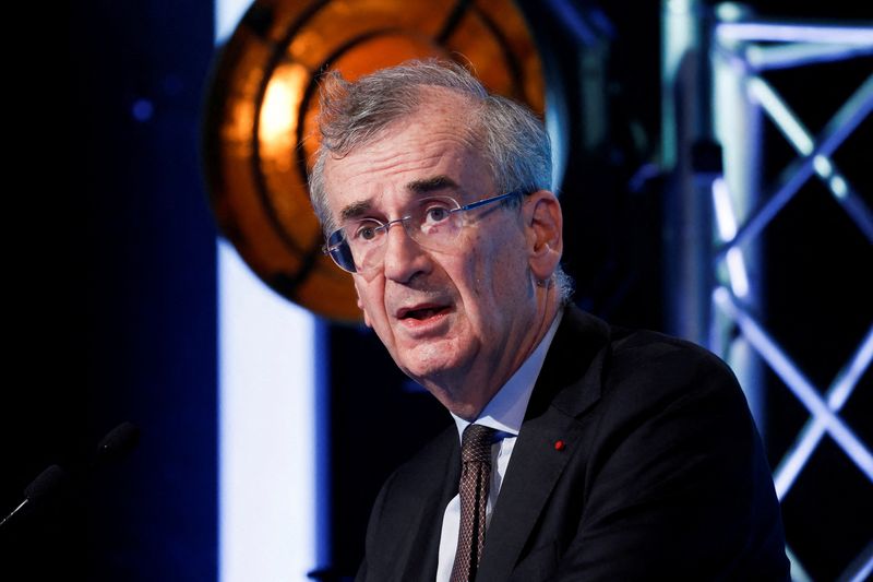 &copy; Reuters. Le gouverneur de la Banque de France, François Villeroy de Galhau, lors d'une conférence à Paris. /Photo prise le 12 juillet 2022/REUTERS/Benoît Tessier