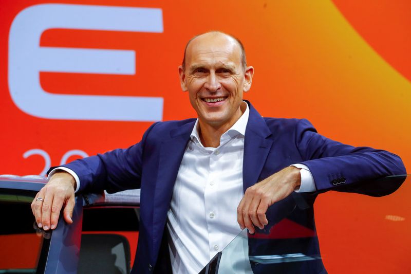 &copy; Reuters. FILE PHOTO-CEO Volkswagen Passenger Cars Ralf Brandstaetter poses during Volkswagen ID. Life car presentation ahead of the Munich Motor Show IAA Mobility 2021 in Munich, Germany, September 6, 2021. REUTERS/Wolfgang Rattay