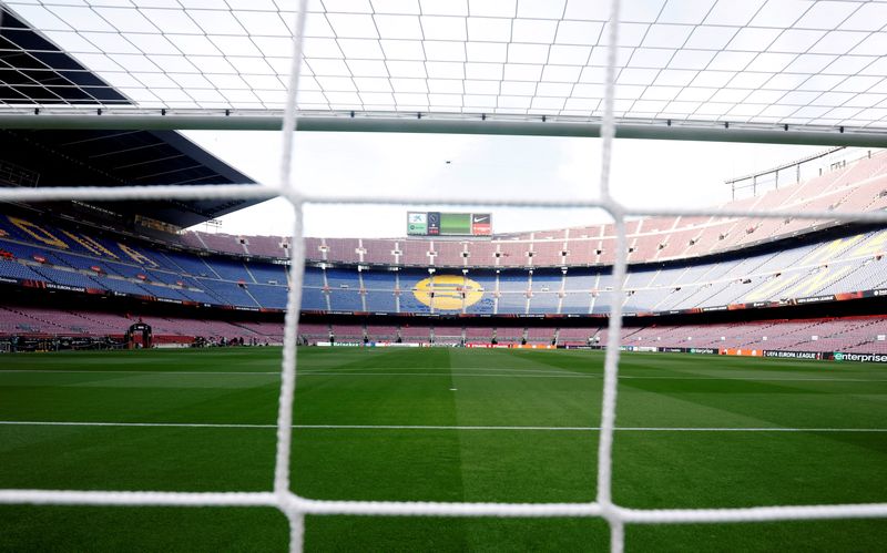 &copy; Reuters. FOTO DE ARCHIVO: Interior del estadio Camp Nou en Barcelona, España, el 16 de febrero de 2023. REUTERS/Albert Gea