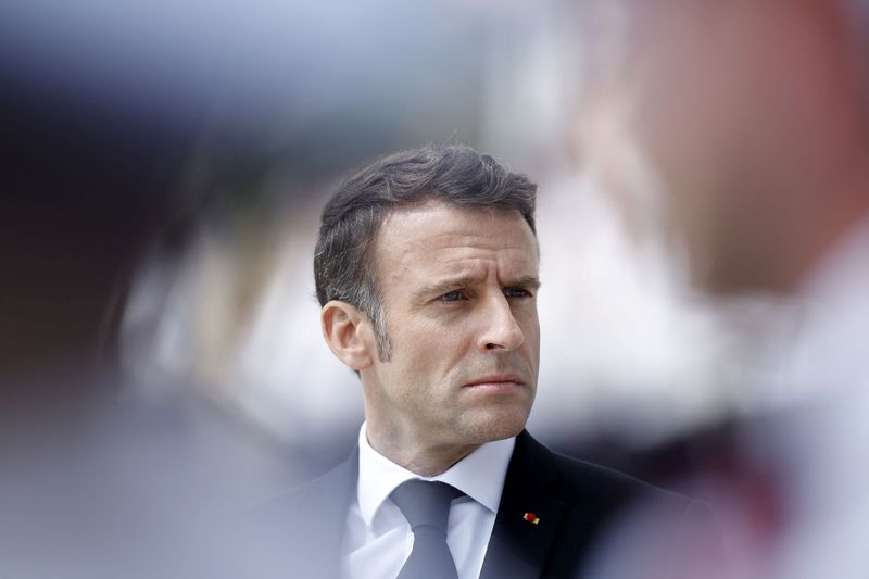 &copy; Reuters. Photo d'Emmanuel Macron à Roubaix. /Photo prise le 25 mai 2023 à Roubaix, France/REUTERS/Yoan Valat