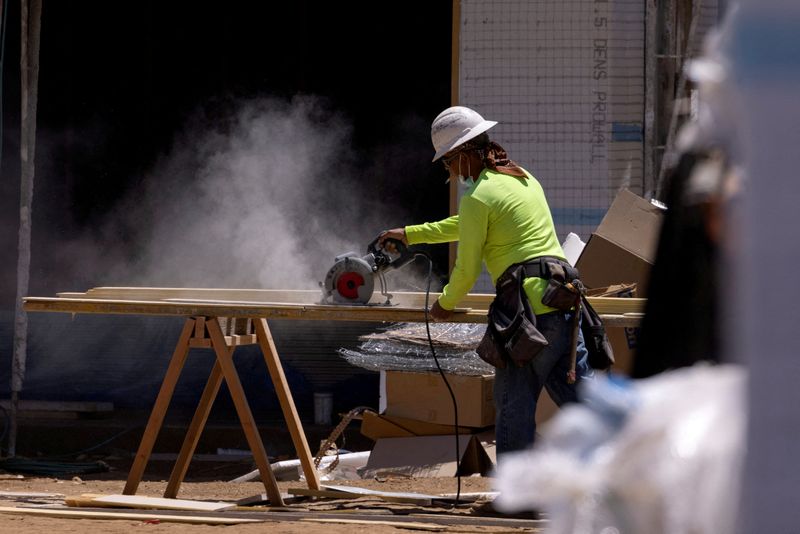 &copy; Reuters. FILE PHOTO: Residential single family homes by KB Home are shown under construction in the community of Valley Center, California, U.S. June 3, 2021.   REUTERS/Mike Blake/