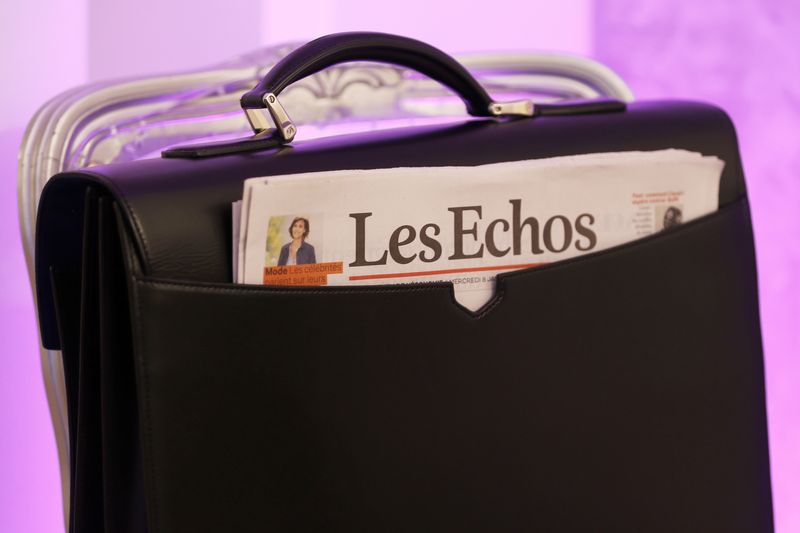 &copy; Reuters. Photo d'un numéro du journal Les Echos. /Photo prise le 8 janvier 2014 à Paris/REUTERS/Charles Platiau