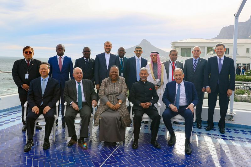 &copy; Reuters. Ministros das Relações Exteriores dos países do BRICS durante uma cúpula na Cidade do Cabo, África do Sul
02/06/2023
Ministério das Relações Exteriores da Rússia/Divulgação via REUTERS