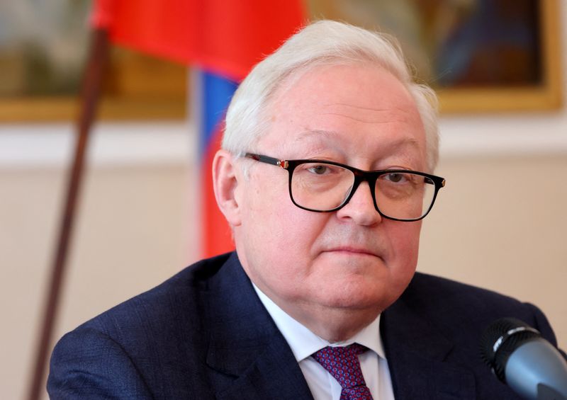&copy; Reuters. FILE PHOTO: Russian Deputy Foreign Minister Sergei Ryabkov attends a news conference at the Russian Mission after his speech at the Conference on Disarmament at the United Nations in Geneva, Switzerland March 2, 2023. REUTERS/Denis Balibouse