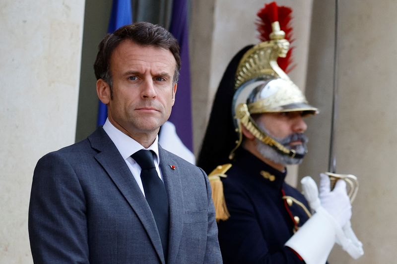 &copy; Reuters. Presidente francês, Emmanuel Macron, no Palácio do Eliseu
11/05/2023
REUTERS/Sarah Meyssonnier