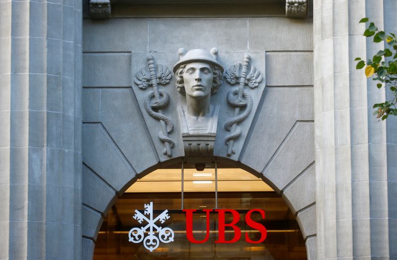 &copy; Reuters. The logo of Swiss bank UBS is seen at its headquarters in Zurich, Switzerland October 25, 2022. REUTERS/Arnd Wiegmann