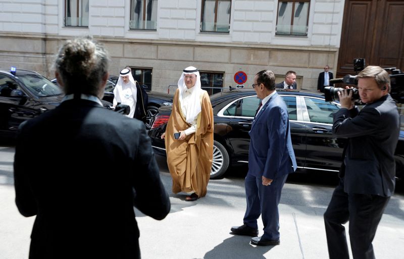 &copy; Reuters. Saudi Arabia's Minister of Energy Prince Abdulaziz bin Salman Al-Saud arrives for an OPEC meeting in Vienna, Austria, June 3, 2023. REUTERS/Leonhard Foeger