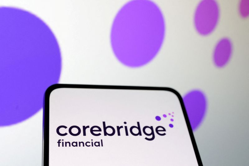 &copy; Reuters. Corebridge Financial Inc logo is seen displayed in this illustration taken, April 10, 2023. REUTERS/Dado Ruvic/Illustration