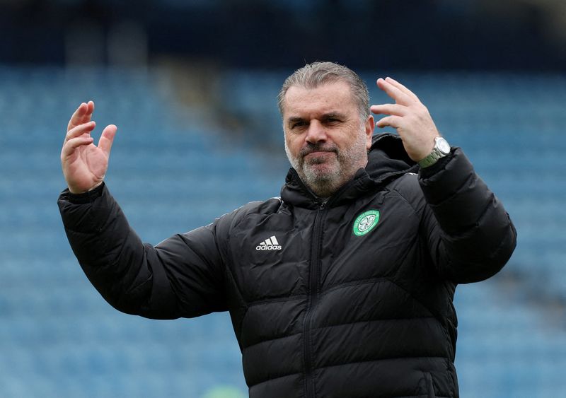 &copy; Reuters. Tottenham Hotspur contratou o ex-técnico do Celtic Ange Postecoglou como seu novo treinador em um contrato de quatro anos
16/04/2023
REUTERS/Russell Cheyne