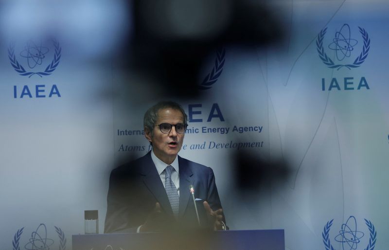 &copy; Reuters. International Atomic Energy Agency (IAEA) Director General Rafael Grossi attends a news conference during an IAEA board of governors meeting in Vienna, Austria, June 5, 2023. REUTERS/Leonhard Foeger