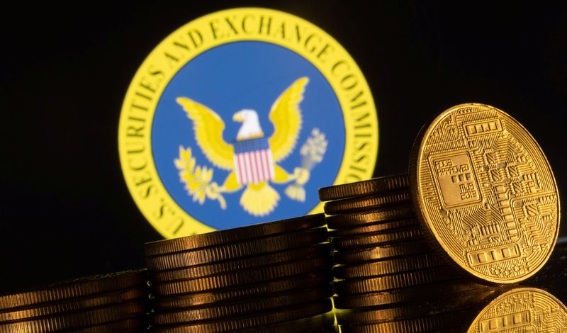 &copy; Reuters. U.S. Securities and Exchange Commission logo and representations of cryptocurrency are seen in this illustration taken June 6, 2023. REUTERS/Dado Ruvic/Illustration