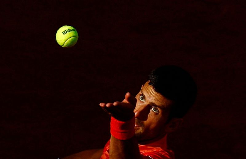 &copy; Reuters. Tenista sérvio Novak Djokovic durante partida em Roland Garros
06/06/2023
REUTERS/Clodagh Kilcoyne