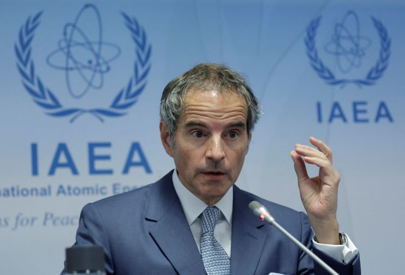 &copy; Reuters. المدير العام للوكالة الدولية للطاقة الذرية رافاييل جروسي في مؤتمر صحفي خلال اجتماع مجلس المحافظين بالوكالة الدولية للطاقة الذرية في فيينا 