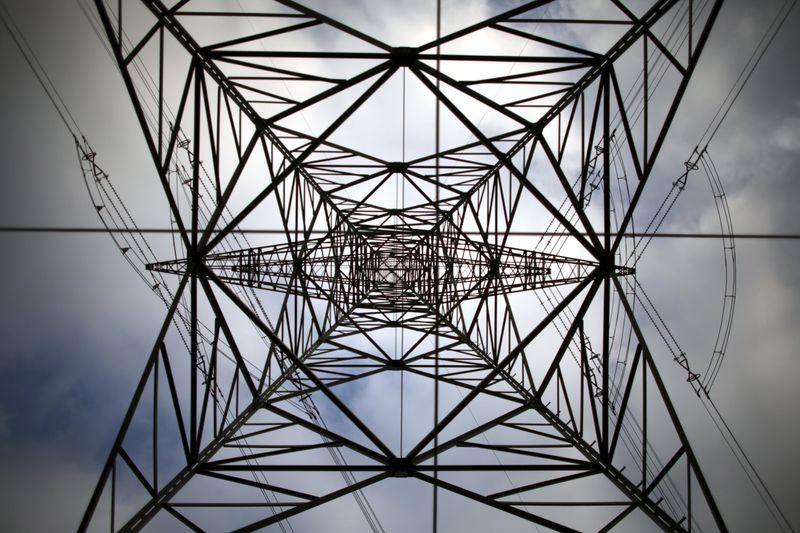 &copy; Reuters. FOTO DE ARCHIVO: Una torre de alta tensión cerca de Berlín, 7 de noviembre de 2006. REUTERS/Pawel Kopczynski/Archivos  
