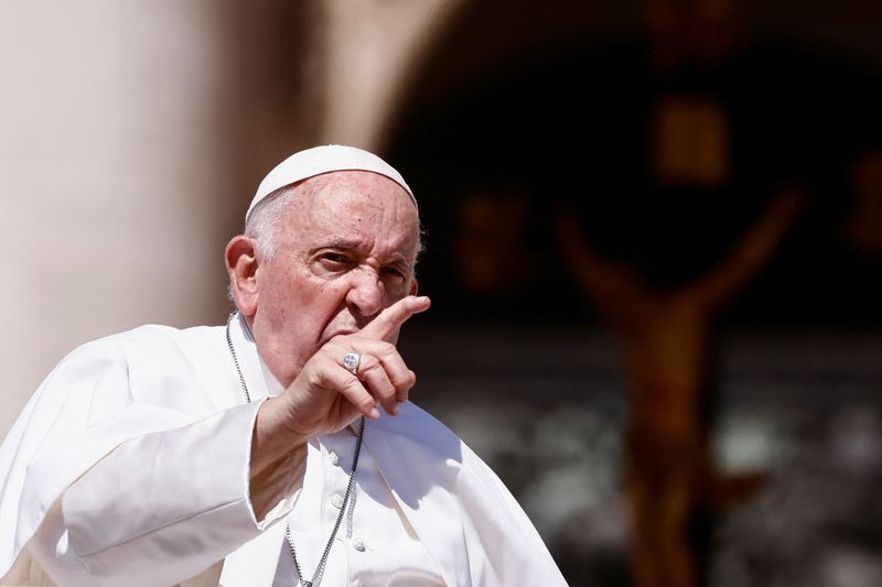 &copy; Reuters. Le pape François au Vatican. /Photo prise le 7 juin 2023  au Vatican/REUTERS/Yara Nardi