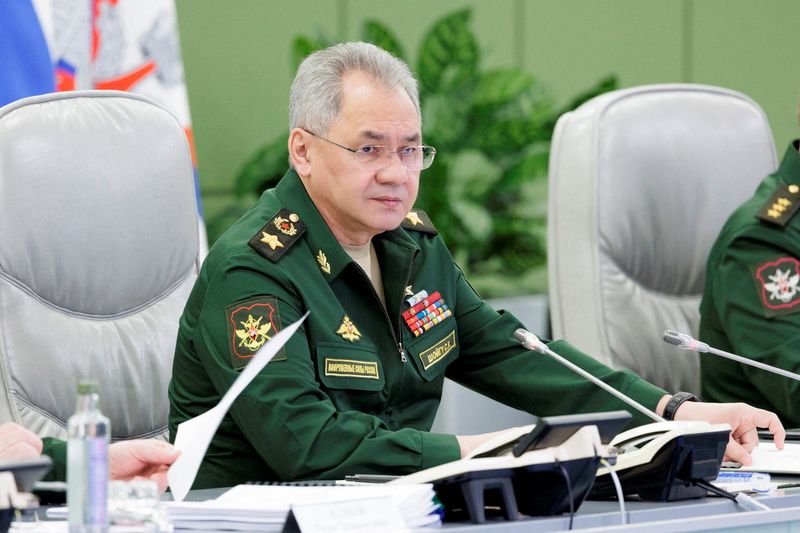 &copy; Reuters. Ministro da Defesa da Rússia, Sergei Shoigu durante reunião em Moscou
30/05/2023 Ministério da Defesa da Rússia/Divulgação via REUTERS