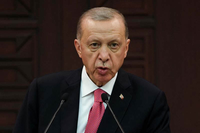 &copy; Reuters. الئريس التركي رجب طيب أردوغان خلال مؤتمر صحفي أنقرة يوم 3 يونيو حزيران 2023. تصوير: أوميت بيكطاش - رويترز 