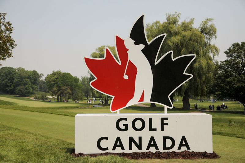 &copy; Reuters. A view shows a Golf Canada sign at the Canadian Open’s Championship Pro-Am after news was released of a new partnership between the PGA Tour and Saudi-backed LIV Golf circuit, at Oakdale Golf and Country Club in Toronto, Ontario, Canada June 7, 2023.  R