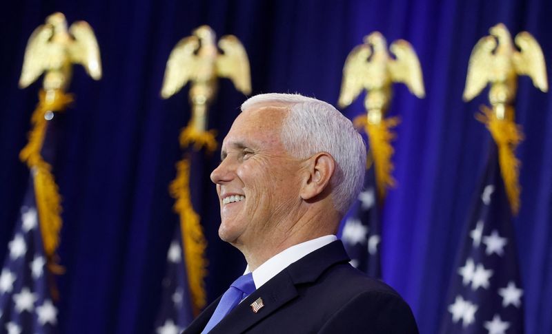 &copy; Reuters. Foto del miércoles de Mike Pence en el acto de anuncio de su candidatura a la Casa Blanca en Ankeny, Iowa
Jun 7, 2023.   REUTERS/Jonathan Ernst