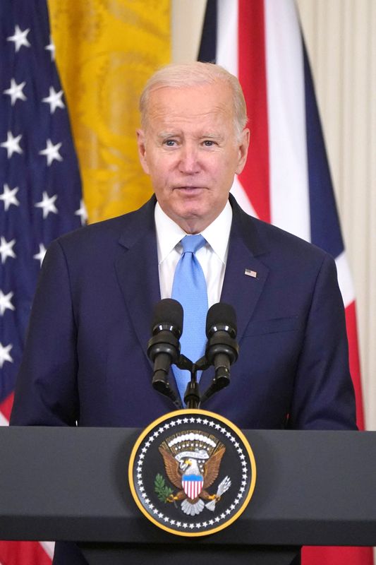 &copy; Reuters. Presidente dos EUA Joe Biden em coletiva de imprensa na Casa Branca 
08/06/2023
Niall Carson/Pool via REUTERS