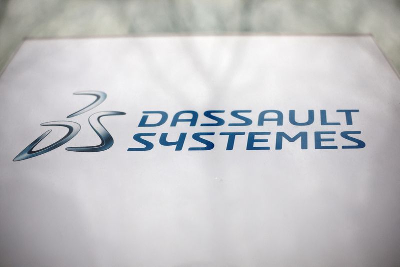 &copy; Reuters. FILE PHOTO: A logo of Dassault Systemes SE is seen on a company building in Paris, France, January 27, 2023. REUTERS/Sarah Meyssonnier