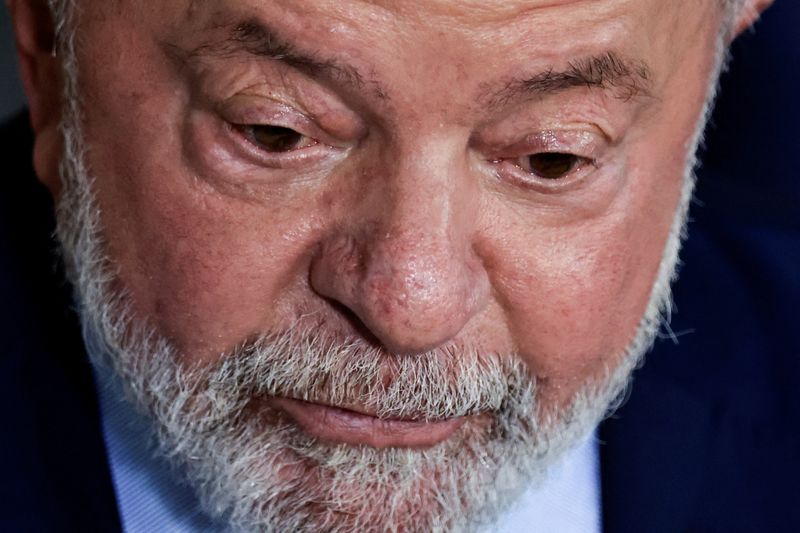 &copy; Reuters. FILE PHOTO: Brazil’s President Luiz Inacio Lula da Silva speaks during an event for the World Environment Day at Planalto Palace in Brasilia, Brazil June 5, 2023. REUTERS/Ueslei Marcelino/File Photo