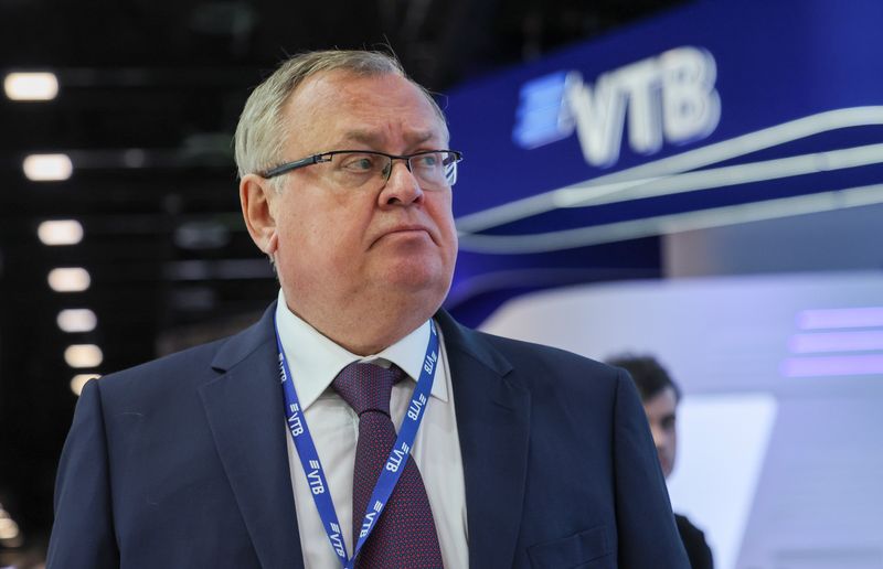 &copy; Reuters. CEO of VTB bank Andrey Kostin attends the St. Petersburg International Economic Forum (SPIEF) in Saint Petersburg, Russia June 17, 2022. REUTERS/Anton Vaganov