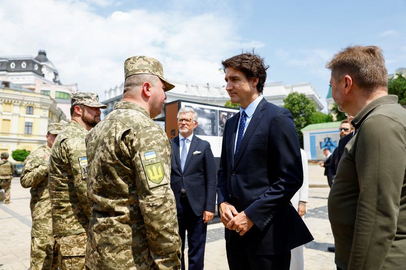 Canada's Trudeau, in Kyiv, announces military aid, addresses parliament