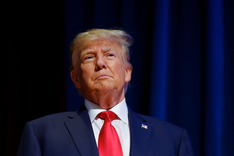 &copy; Reuters. Former U.S. President and Republican presidential candidate Donald Trump looks on as he attends the North Carolina Republican Party convention in Greensboro, North Carolina, U.S. June 10, 2023.  REUTERS/Jonathan Drake