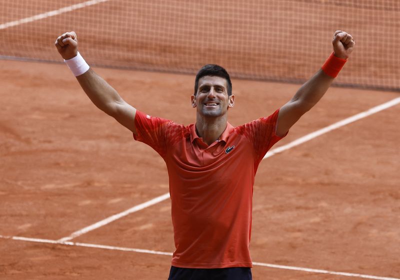 Tennis-Grand Slam king Djokovic wins 23rd crown by conquering Ruud at French Open