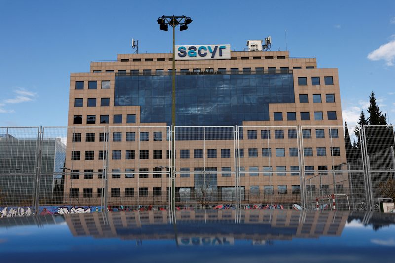 &copy; Reuters. FILE PHOTO: A general view of Headquarters of Spanish construction firm Sacyr in Madrid, Spain, November 18, 2022. REUTERS/Susana Vera/File Photo
