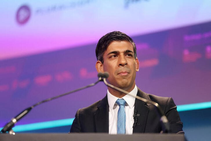 © Reuters. British Prime Minister Rishi Sunak attends the London Tech Week at the Queen Elizabeth II Centre in London, Britain June 12, 2023. Ian Vogler/Pool via REUTERS