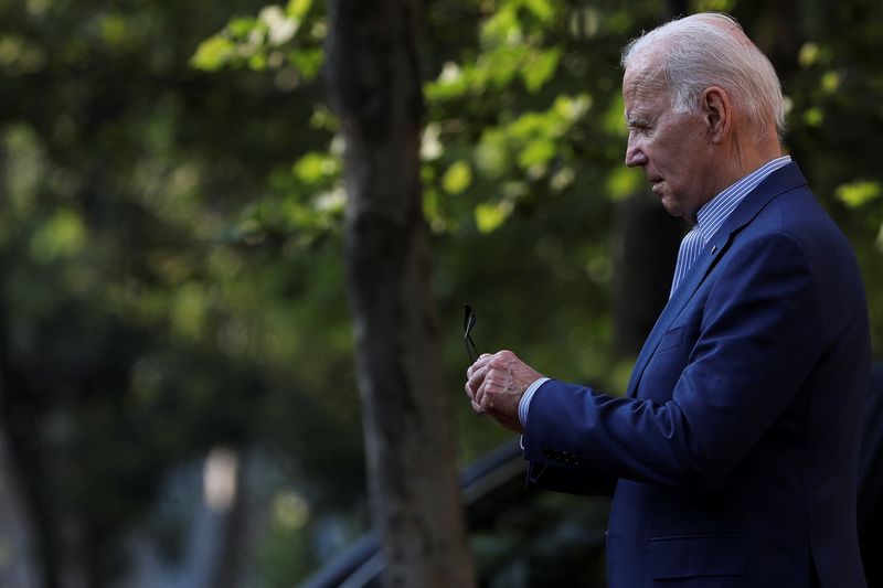 &copy; Reuters. FILE PHOTO: U.S. President Joe Biden departs Holy Trinity Catholic Church in Washington, U.S., June 10, 2023.  REUTERS/Anna Rose Layden  