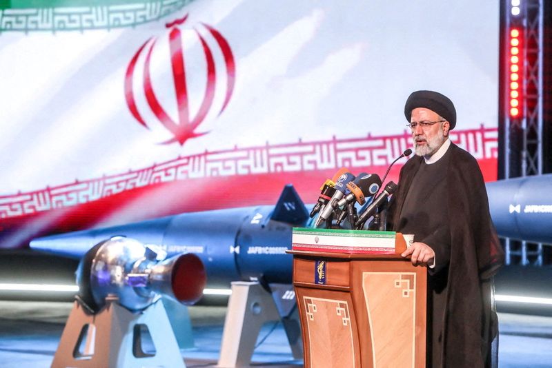 &copy; Reuters. الرئيس الإيراني إبراهيم رئيسي يتحدث في طهران بتاريخ السادس من يونيو حزيران 2023. صورة لرويترز من وكالة أنباء غرب آسيا.