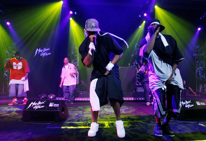 &copy; Reuters. FILE PHOTO: Method Man (C) and Streetlife (R) of rap band Wu-Tang Clan perform at the Montreux Jazz Festival July 18, 2007.  REUTERS/Denis Balibouse (SWITZERLAND)/File Photo