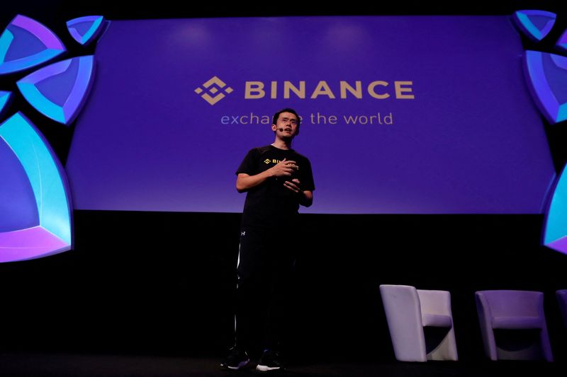 &copy; Reuters. FILE PHOTO: Changpeng Zhao, CEO of Binance, speaks at the Delta Summit, Malta's official Blockchain and Digital Innovation event promoting cryptocurrency, in St Julian's, Malta October 4, 2018. REUTERS/Darrin Zammit Lupi/File Photo