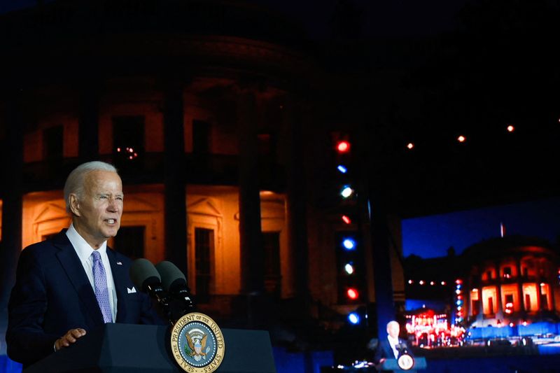 © Reuters. U.S. President Joe Biden speaks during a Juneteenth concert at the White House in Washington, U.S. June 13, 2023. REUTERS/Jonathan Ernst