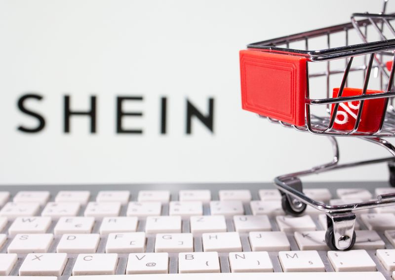 &copy; Reuters. FILE PHOTO: A keyboard and a shopping cart are seen in front of a displayed Shein logo in this illustration picture taken October 13, 2020. REUTERS/Dado Ruvic/Illustration/FILE PHOTO