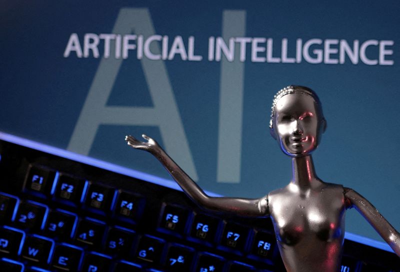 &copy; Reuters. FILE PHOTO: AI Artificial Intelligence words are seen in this illustration taken, May 4, 2023. REUTERS/Dado Ruvic/Illustration