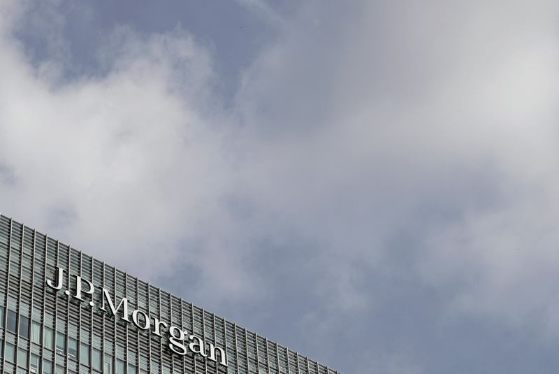 &copy; Reuters. The J.P.Morgan logo is seen at their offices at Canary Wharf financial district in London,Britain, March 3, 2016.  REUTERS/Reinhard Krause/ FILE PHOTO