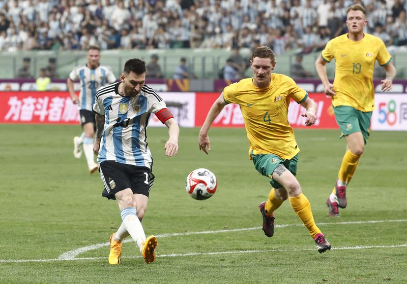 &copy; Reuters. Lionel Messi em partida da Argentina contra a Austrália
15/06/2023
REUTERS/Thomas Peter