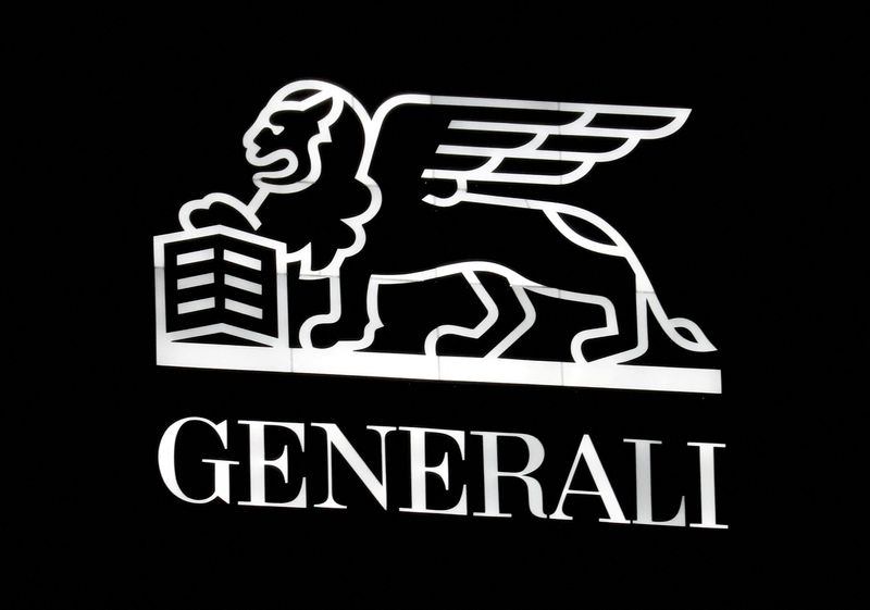 &copy; Reuters. FOTO DE ARCHIVO. El logo de Generali en el distrito CityLife de Milán, Italia. 5 de noviembre de 2018. REUTERS/Stefano Rellandini