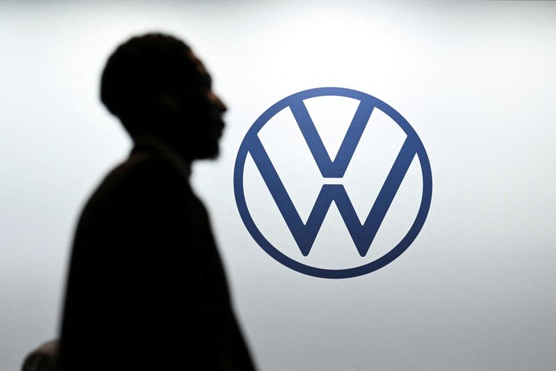 © Reuters. FILE PHOTO: Volkswagen is pictured during the 63rd Annual General Meeting of Volkswagen AG in Berlin, Germany May 10, 2023. REUTERS/Annegret Hilse/File Photo