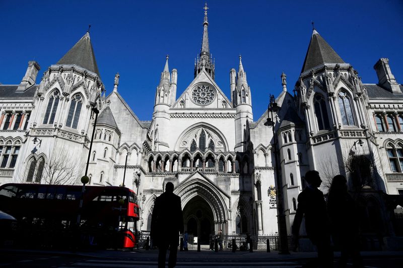 &copy; Reuters. FILE PHOTO: A general view shows the High Court in London, Britain March 27, 2023. REUTERS/Toby Melville//File Photo